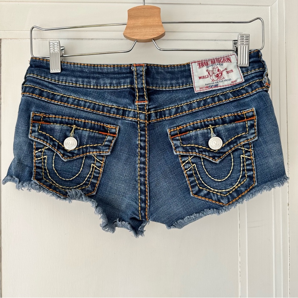 True religion micro Jean shorts